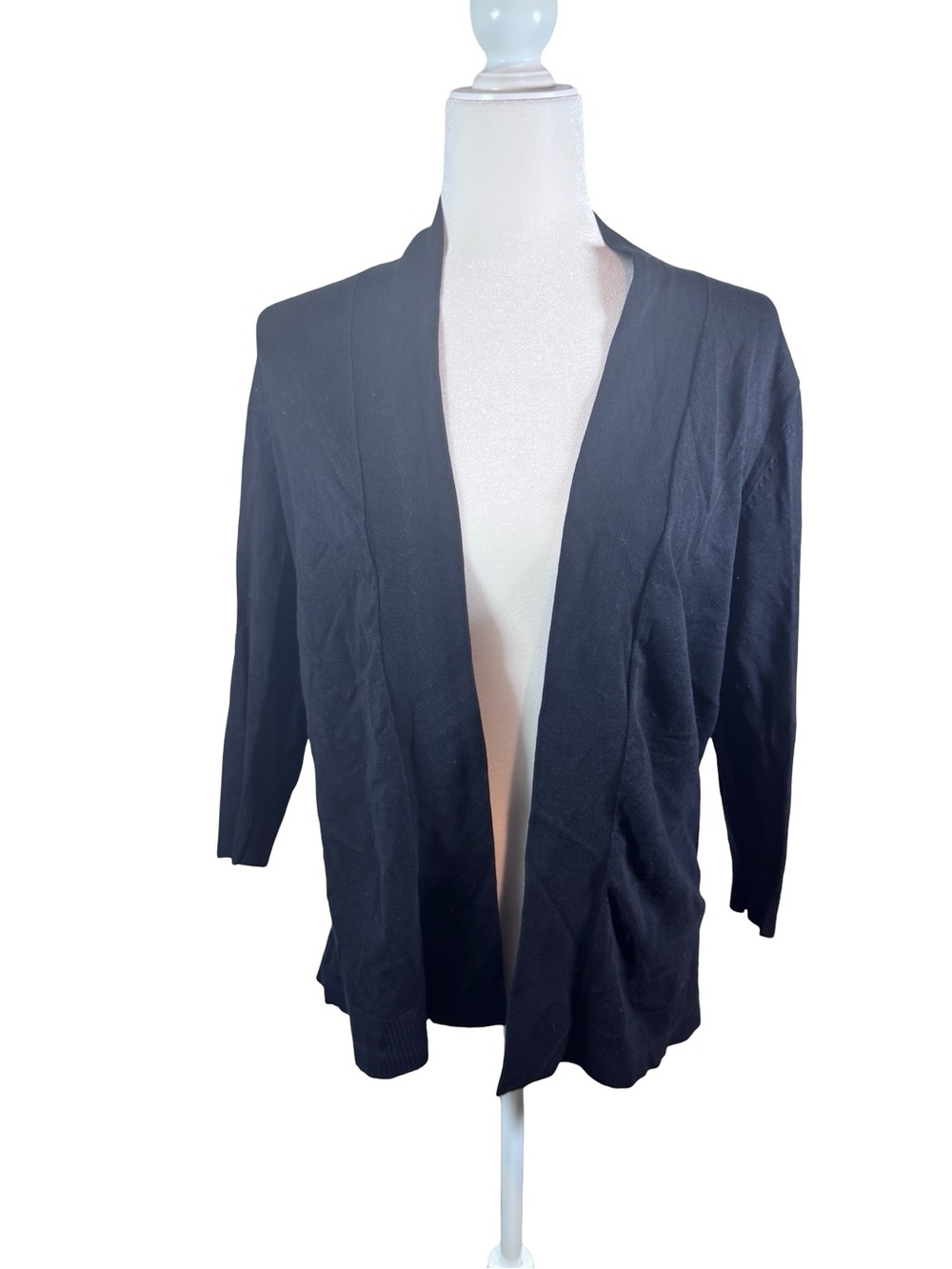 Calvin Klein Black Open Front Cardigan Jacket